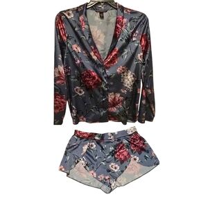 Victoria's Secret 2-Piece Satin Floral Pajama Set